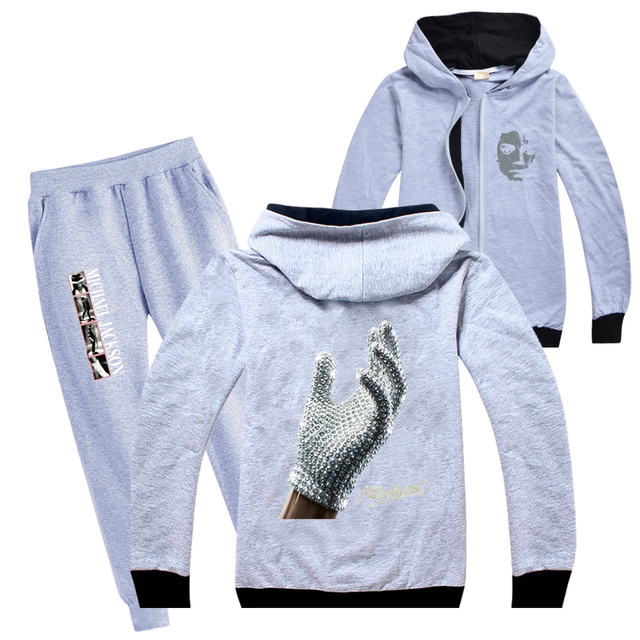 Spotlight Zip-Up Track Set, Style 08 · Set · Grey