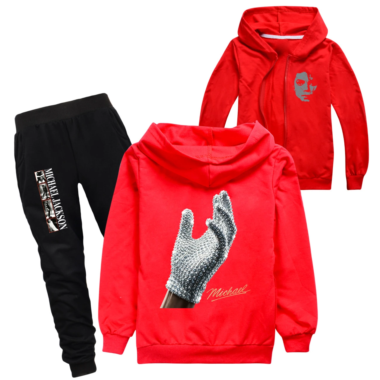 Spotlight Zip-Up Track Set, Style 14 · Set · Red