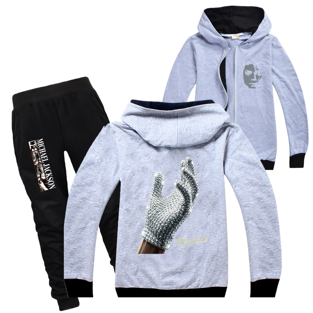 Spotlight Zip-Up Track Set, Style 15 · Set · Grey