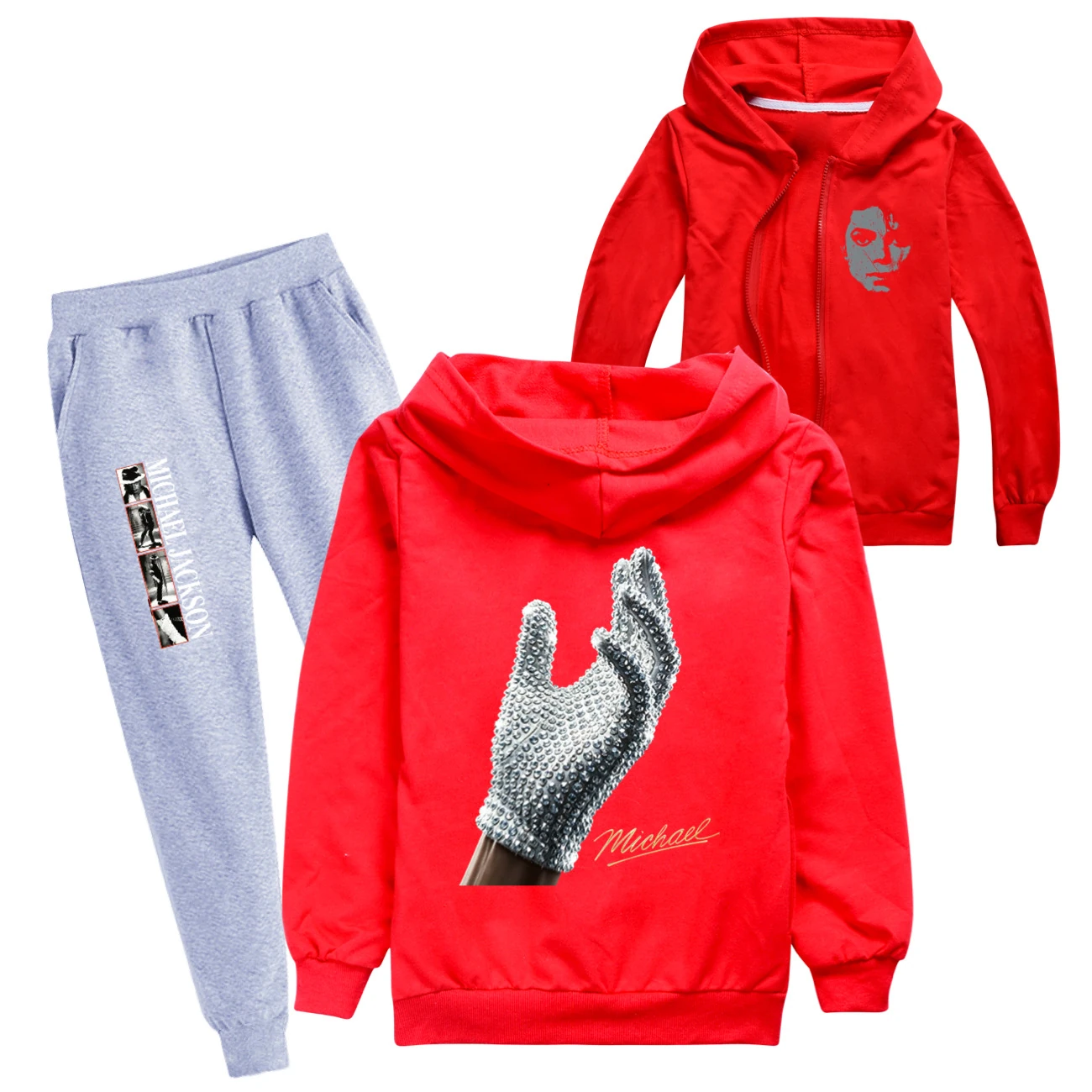 Spotlight Zip-Up Track Set, Style 16 · Set · Red