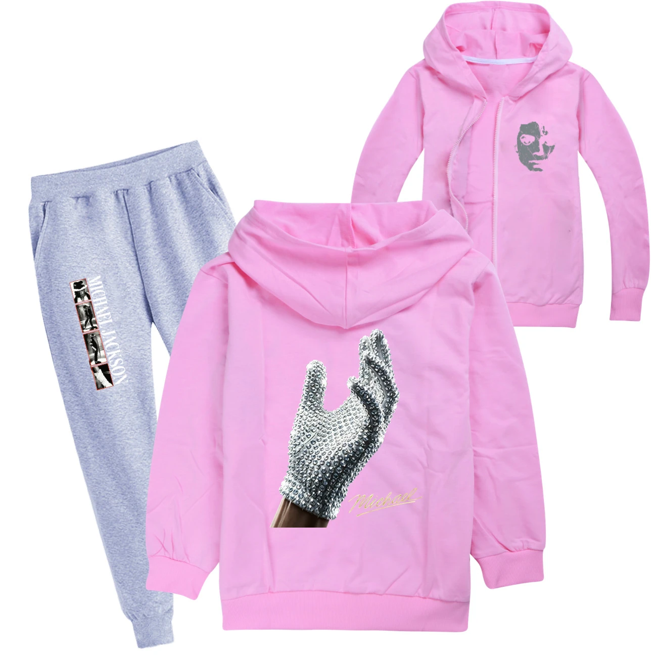 Spotlight Zip-Up Track Set, Style 17 · Set · Pink