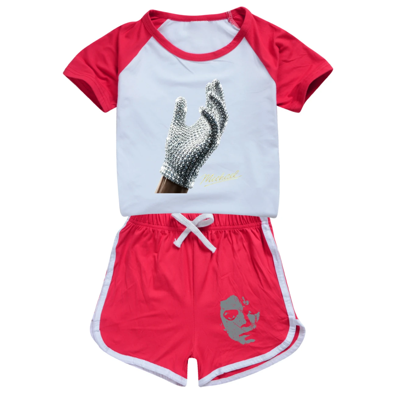 Spotlight Tee & Shorts Active Set, Style 01 · Set · Red