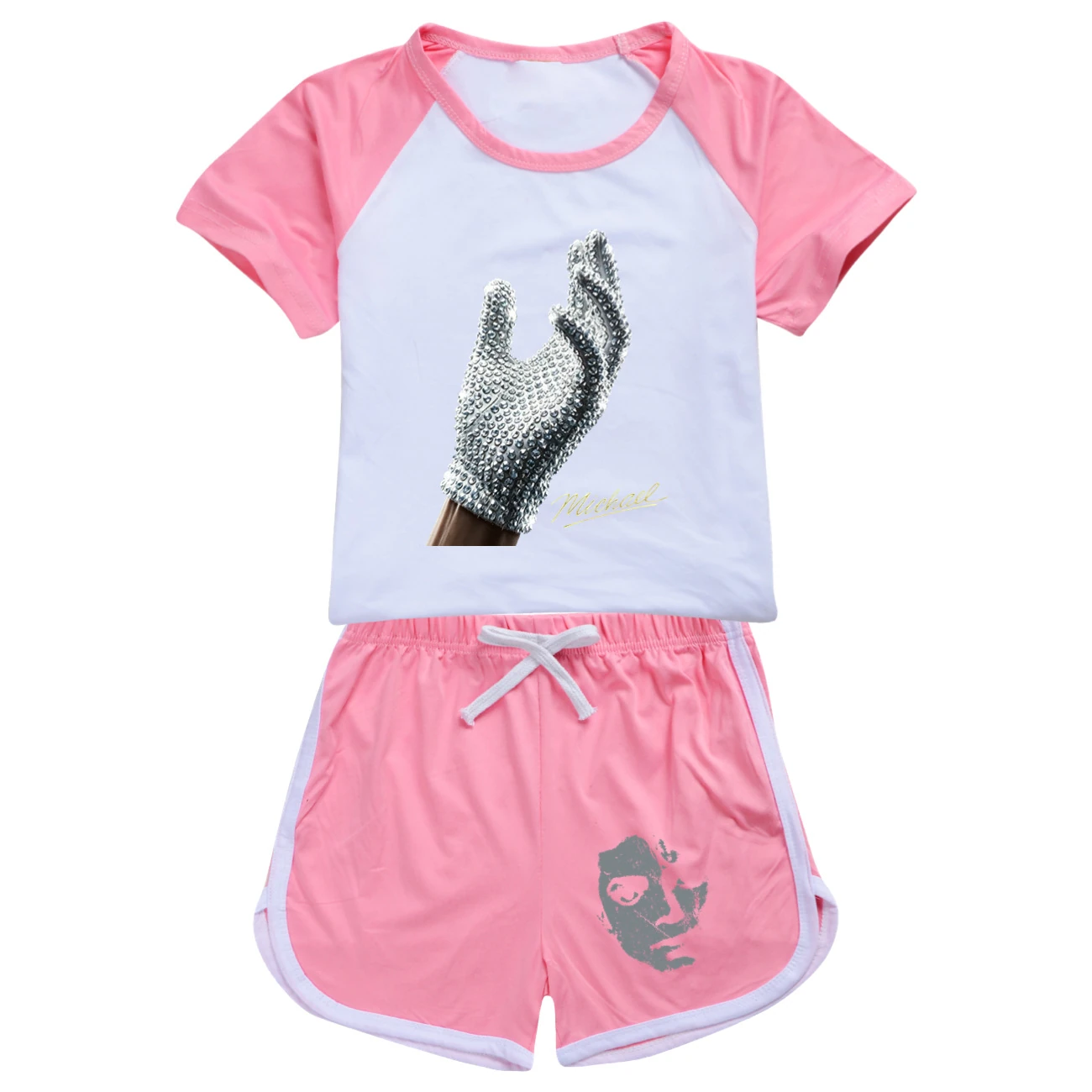 Spotlight Tee & Shorts Active Set, Style 05 · Set · Pink