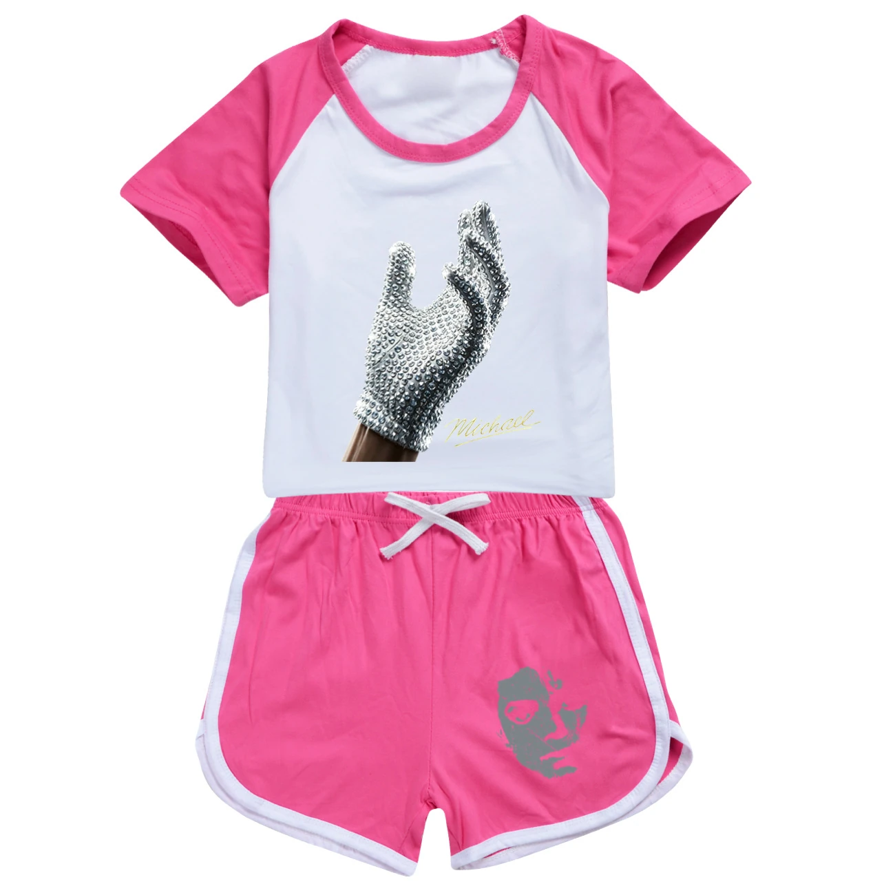 Spotlight Tee & Shorts Active Set, Style 06 · Set · Rose