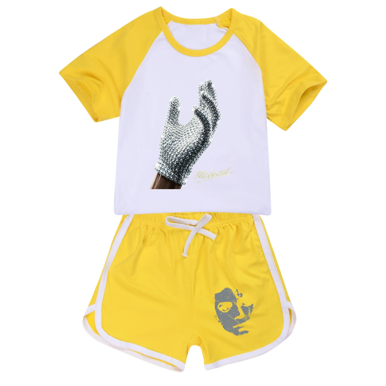 Spotlight Tee & Shorts Active Set, Style 08 · Set · Yellow