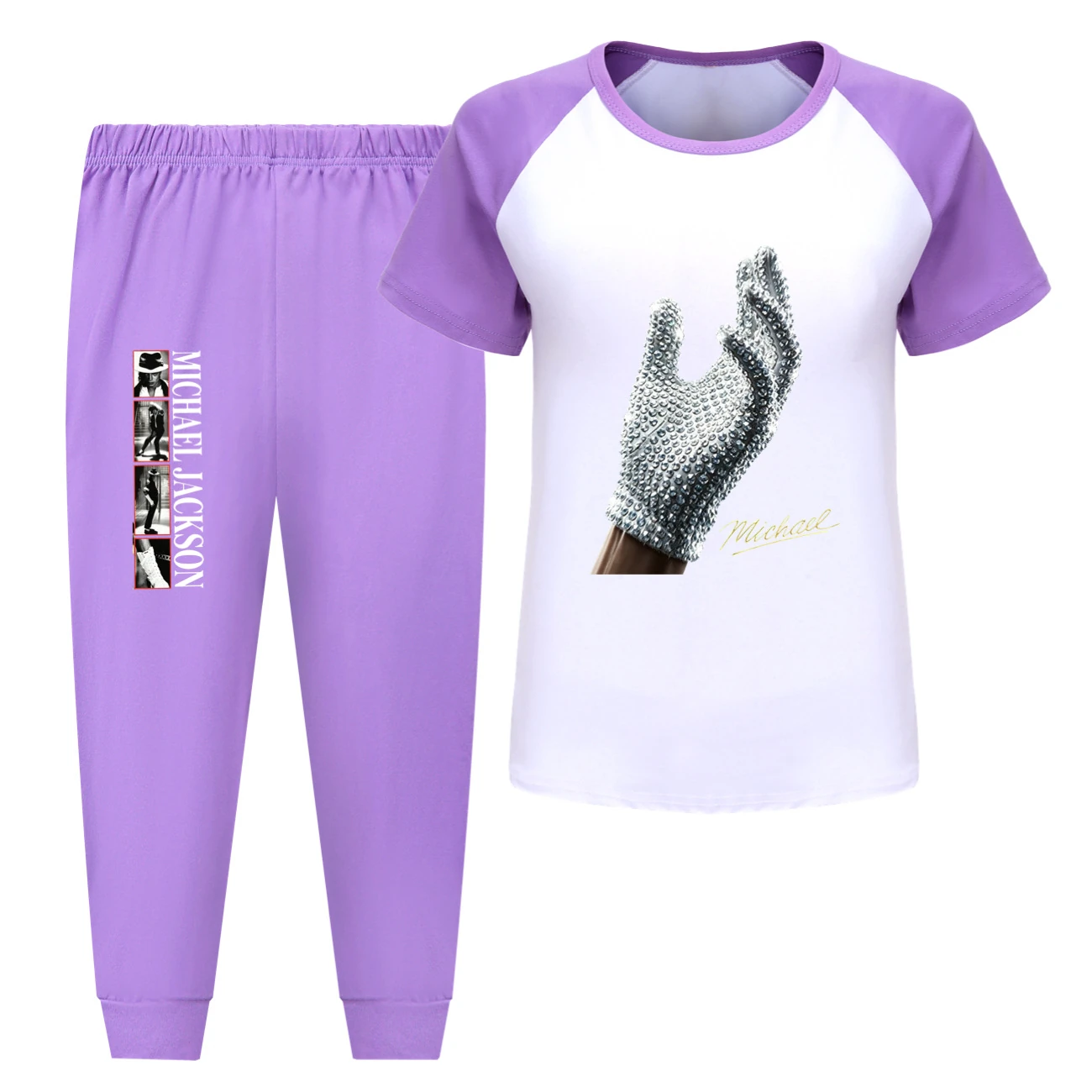 Spotlight Tee & Shorts Active Set, Style 10 · Pants · Purple