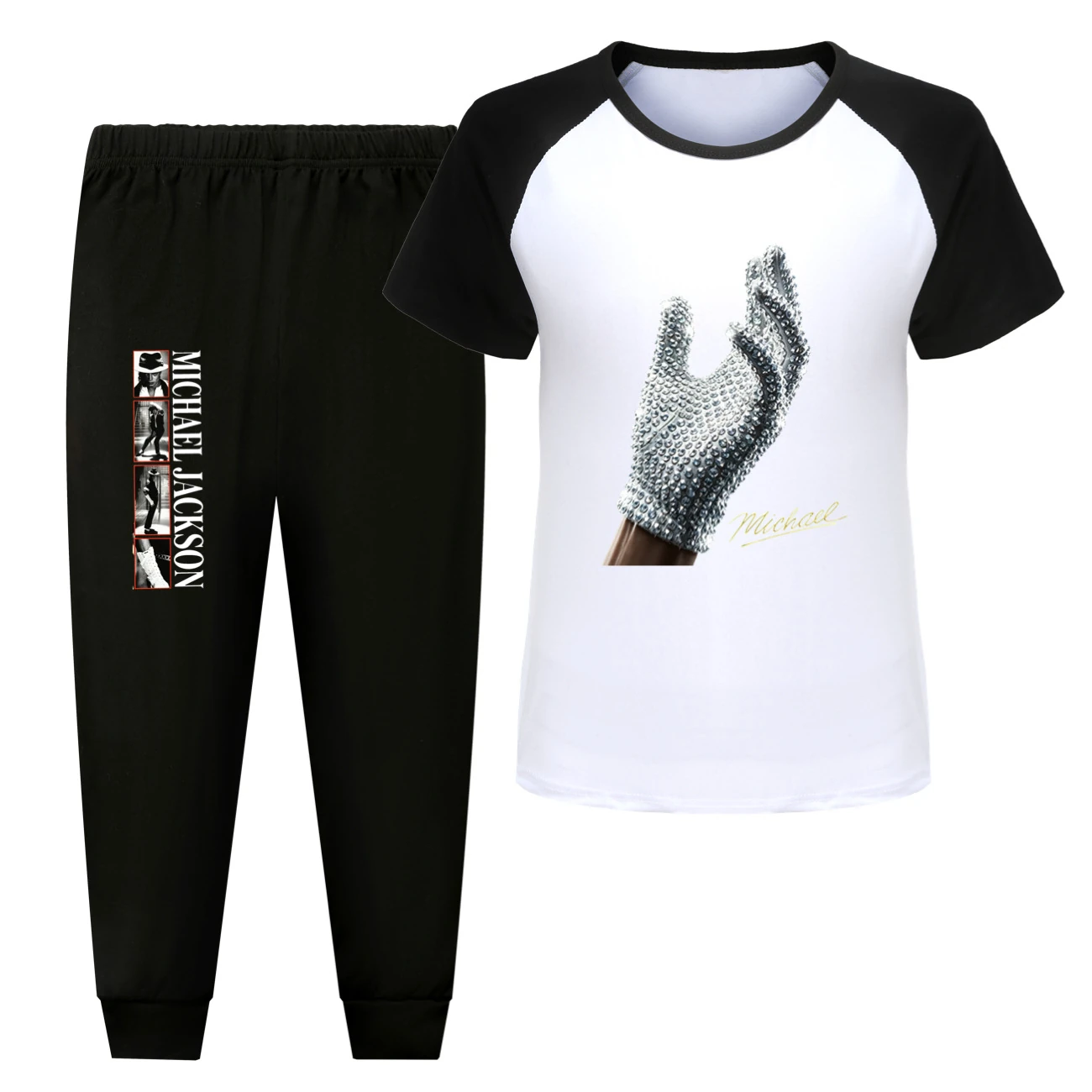 Spotlight Tee & Shorts Active Set, Style 13 · Pants · Black