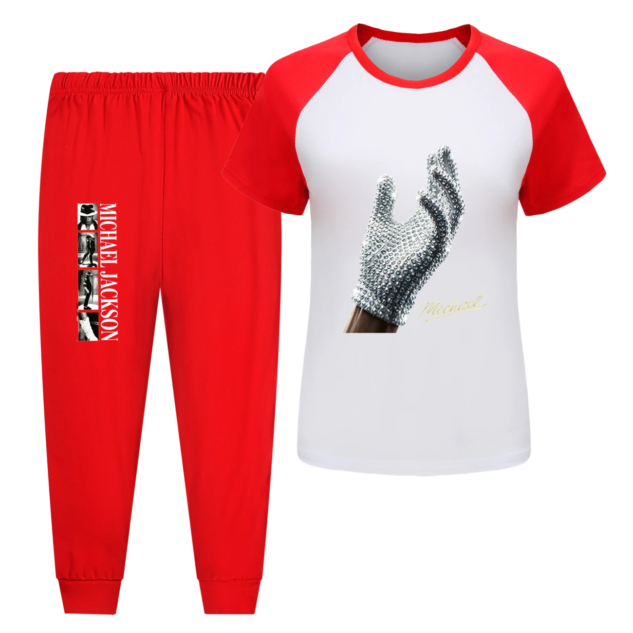 Spotlight Tee & Shorts Active Set, Style 14 · Pants · Red