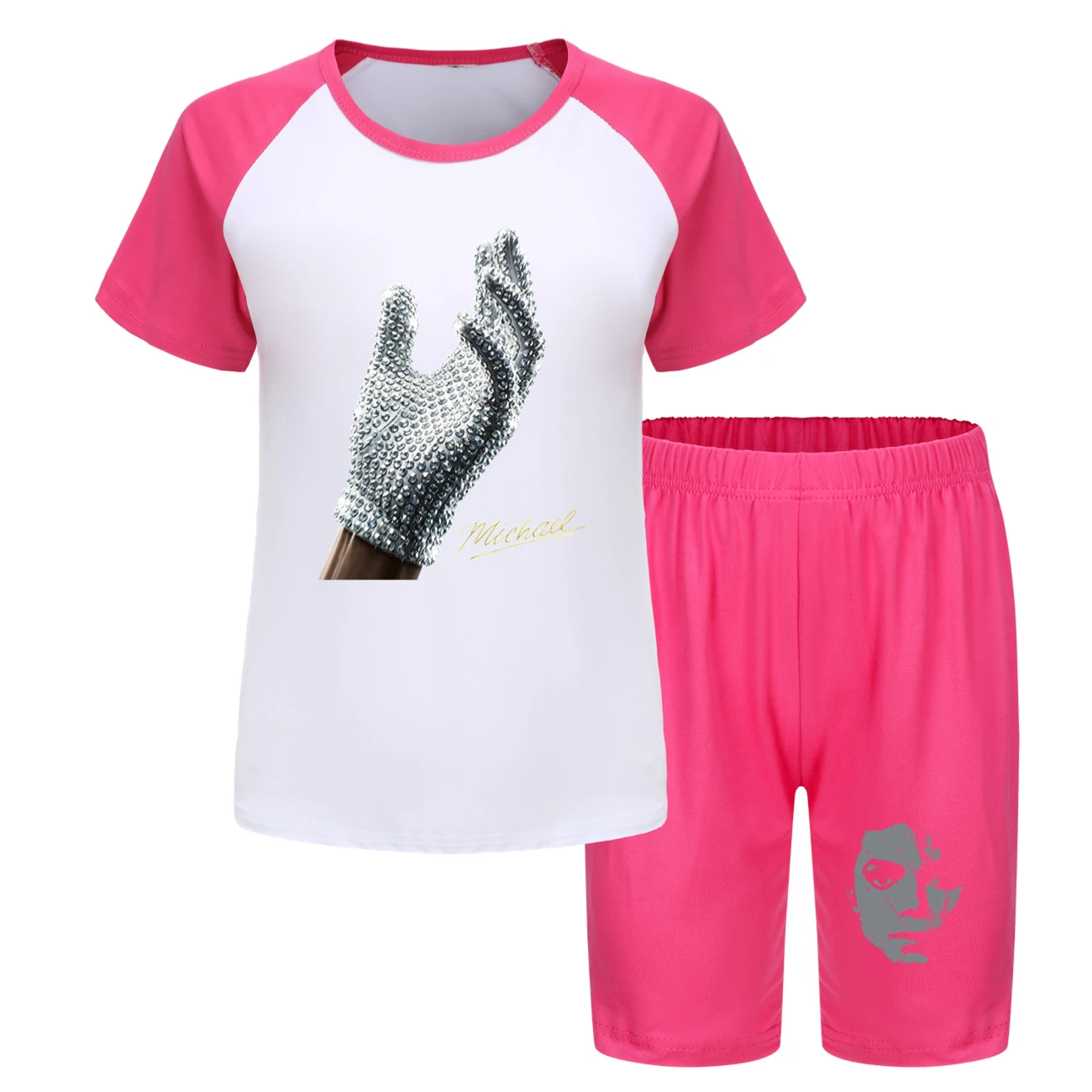 Spotlight Tee & Shorts Active Set, Style 21 · Rose
