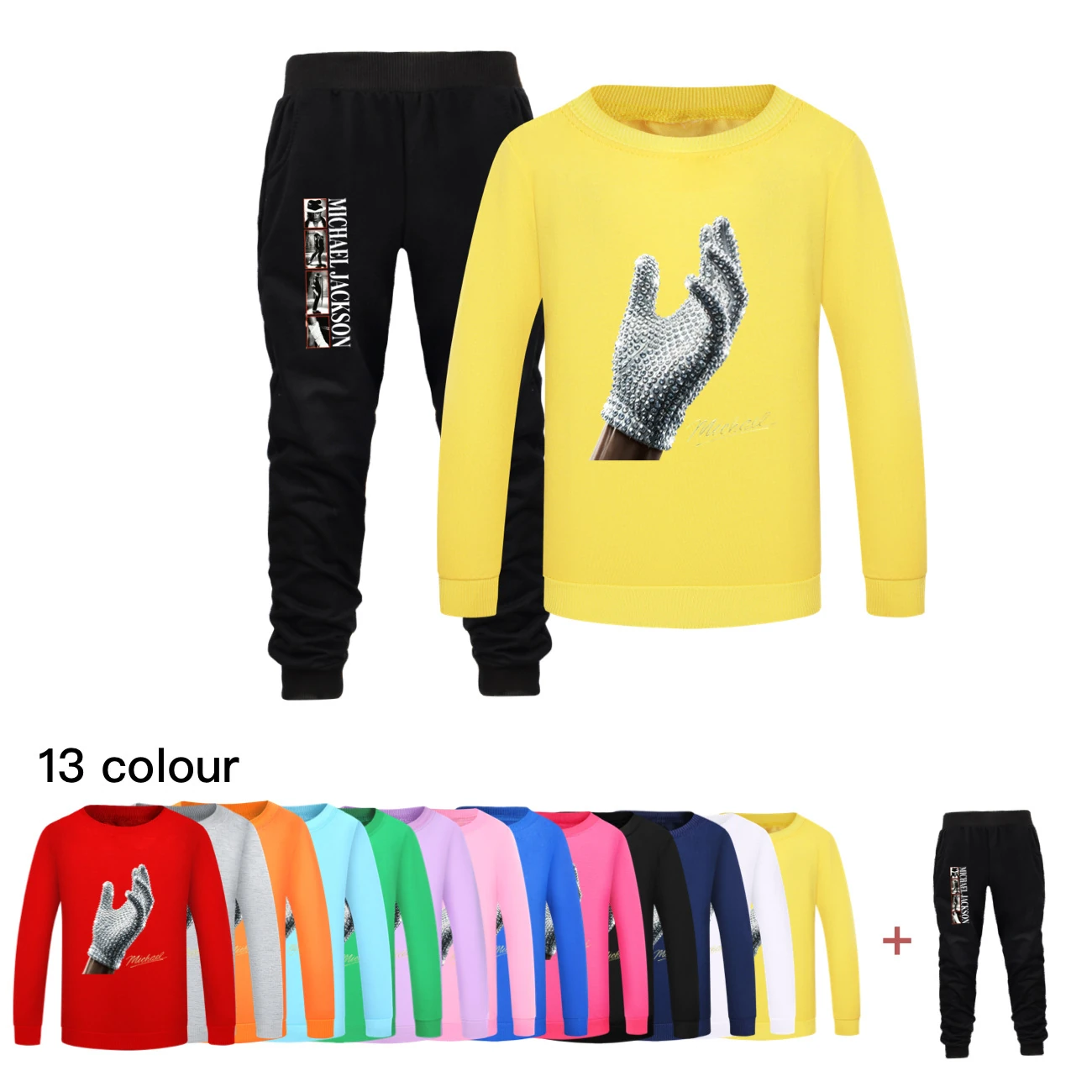 Spotlight Crewneck Sweatshirt Set, clean product view