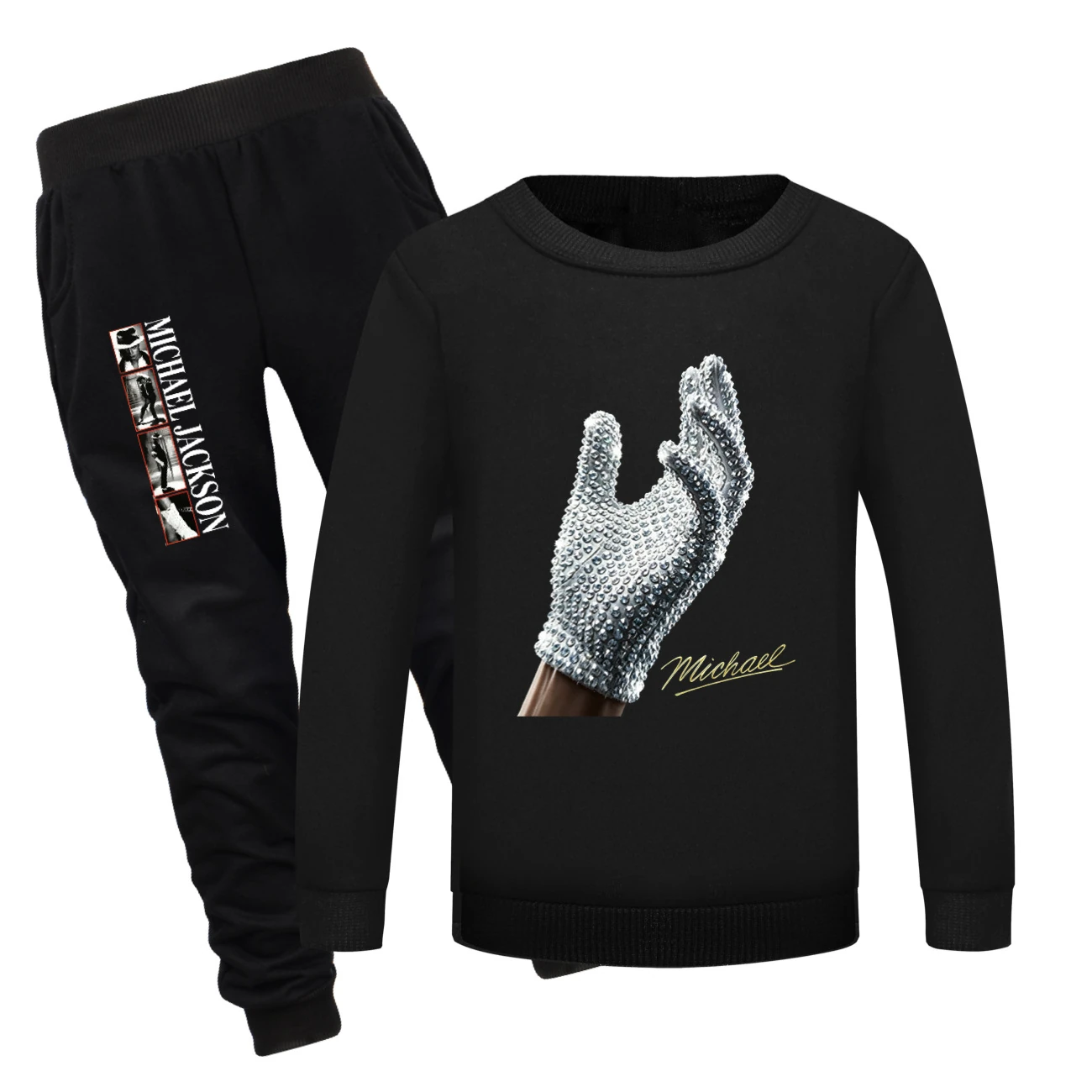 Spotlight Crewneck Sweatshirt Set, Style 01 · Set · Black