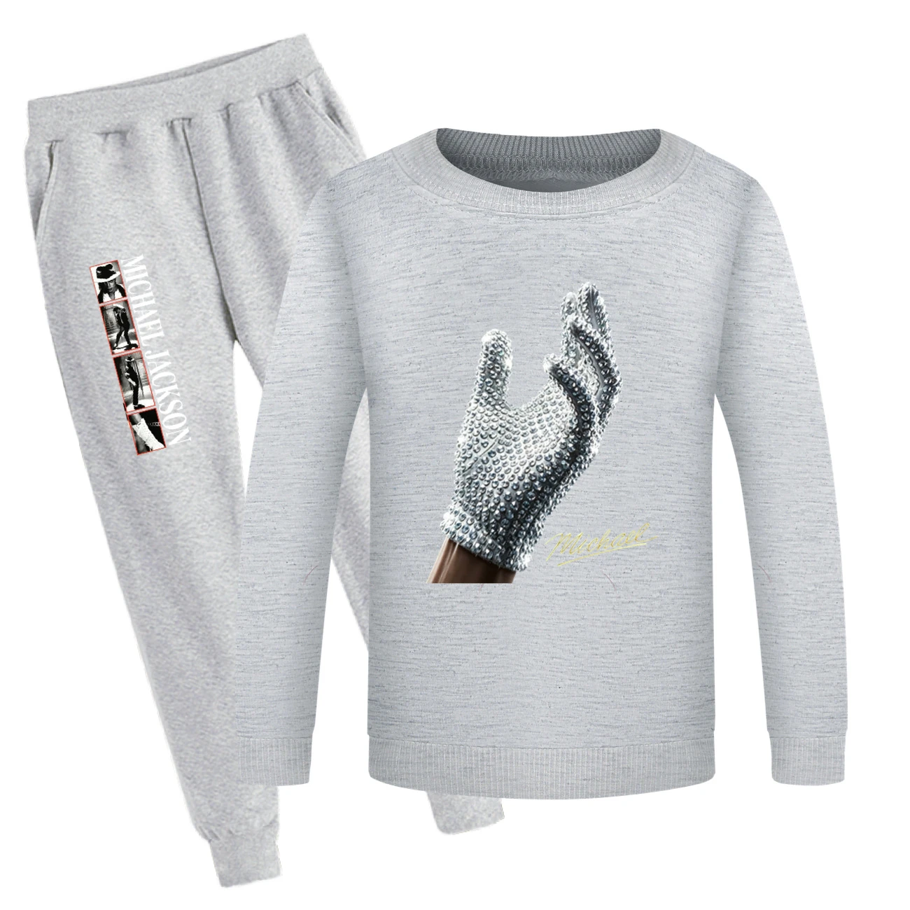 Spotlight Crewneck Sweatshirt Set, Style 02 · Set · Grey