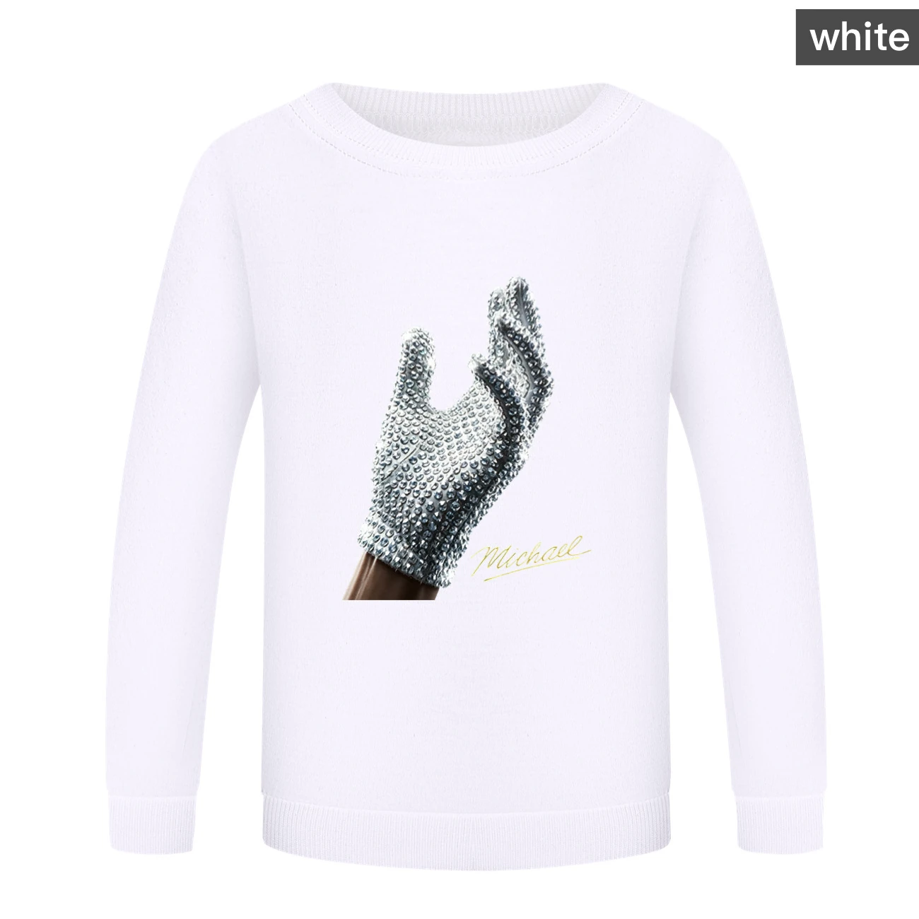 Spotlight Crewneck Sweatshirt Set, Style 07 · Crewneck · White