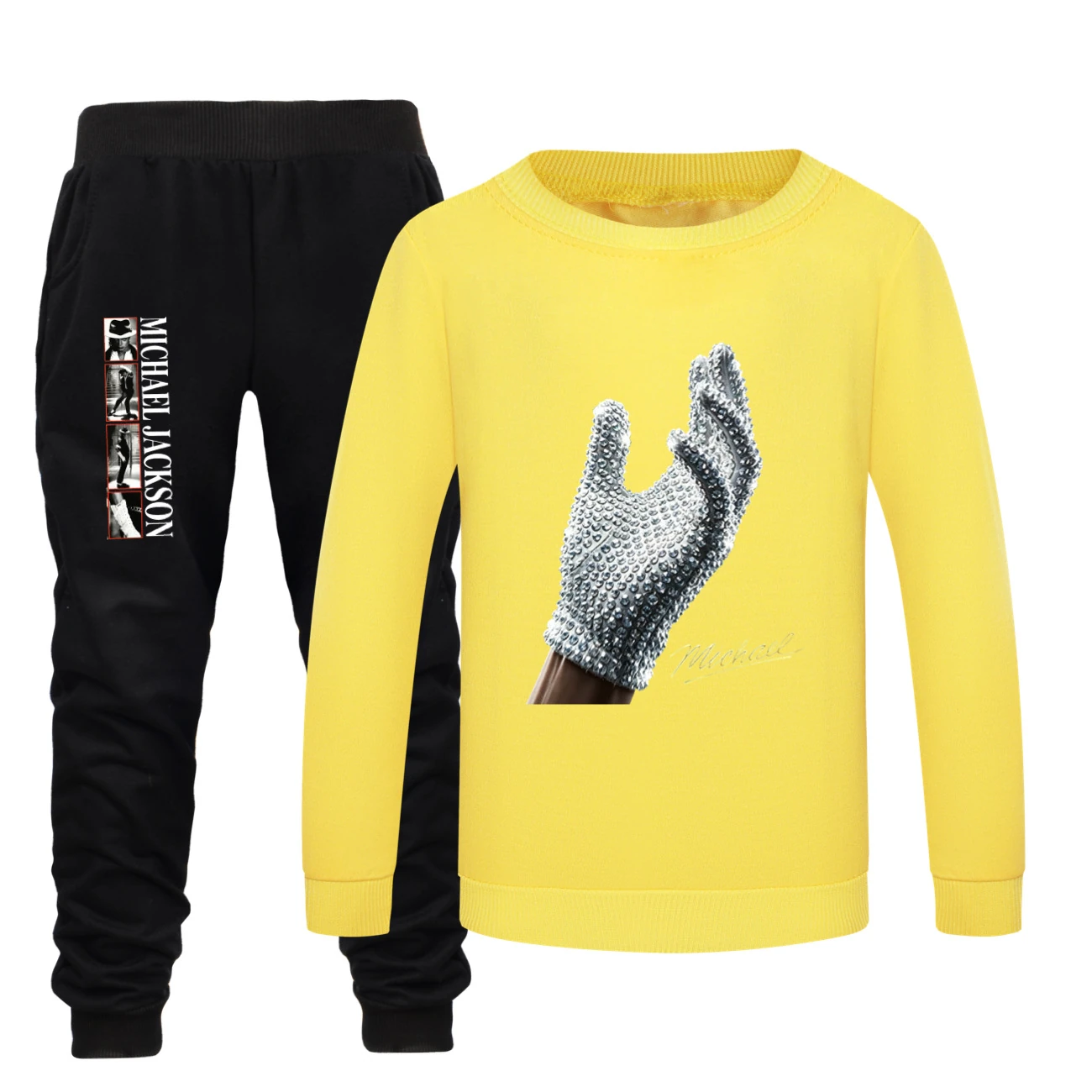 Spotlight Crewneck Sweatshirt Set, Style 20 · Yellow