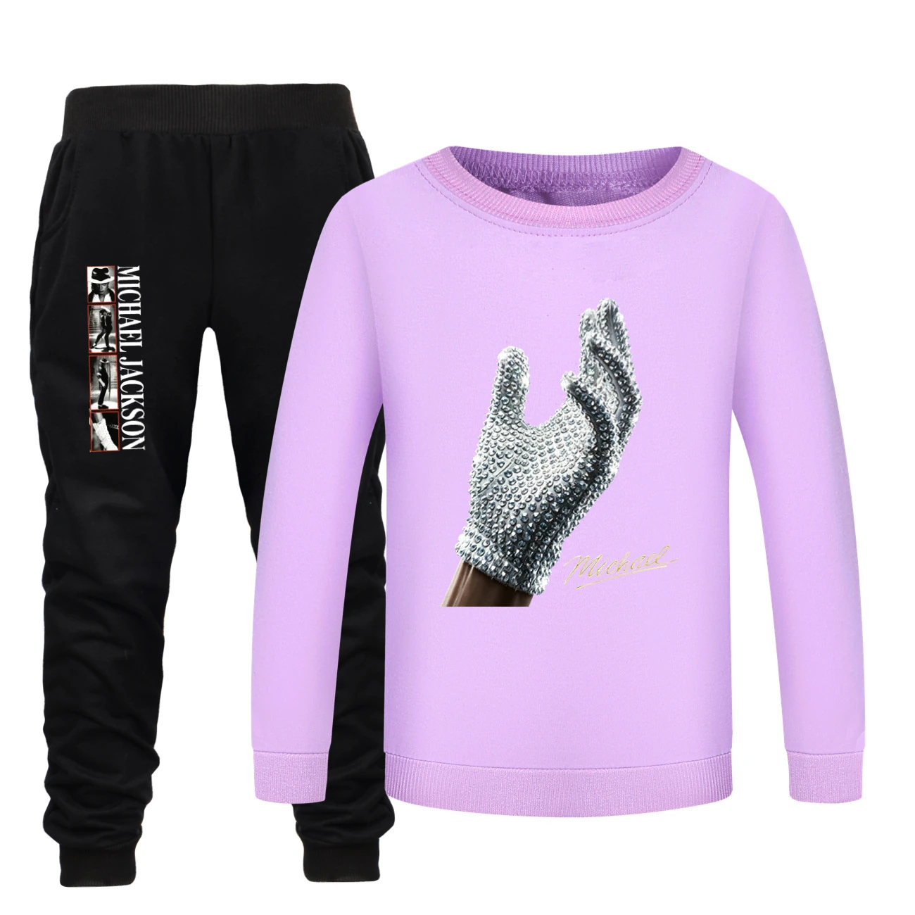Spotlight Crewneck Sweatshirt Set, Style 22 · Purple