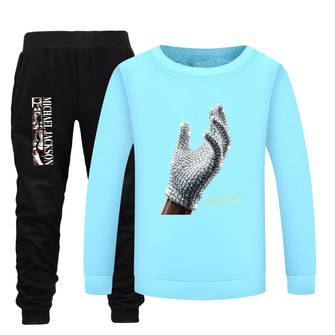 Spotlight Crewneck Sweatshirt Set, Style 25 · Light Blue