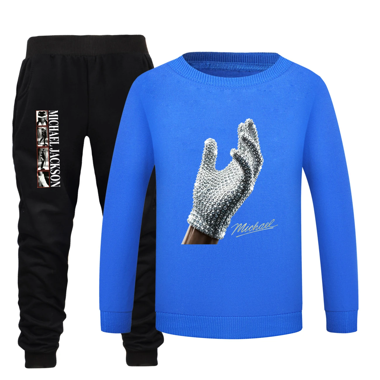 Spotlight Crewneck Sweatshirt Set, Style 27 · Blue