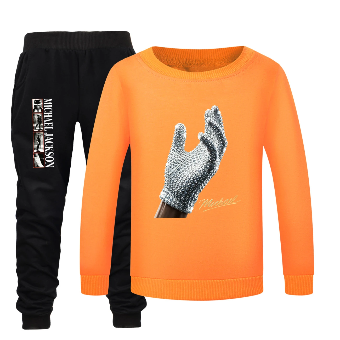 Spotlight Crewneck Sweatshirt Set, Style 30 · Orange