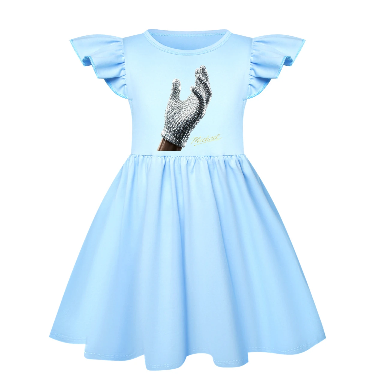 Spotlight Ruffle-Hem Jersey Dress, Style 21 · Light Blue