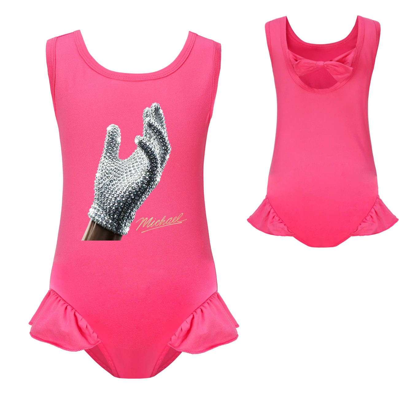 Spotlight Girls’ Swimsuit & Cap Set, Style 18 · Single Piece · Rose