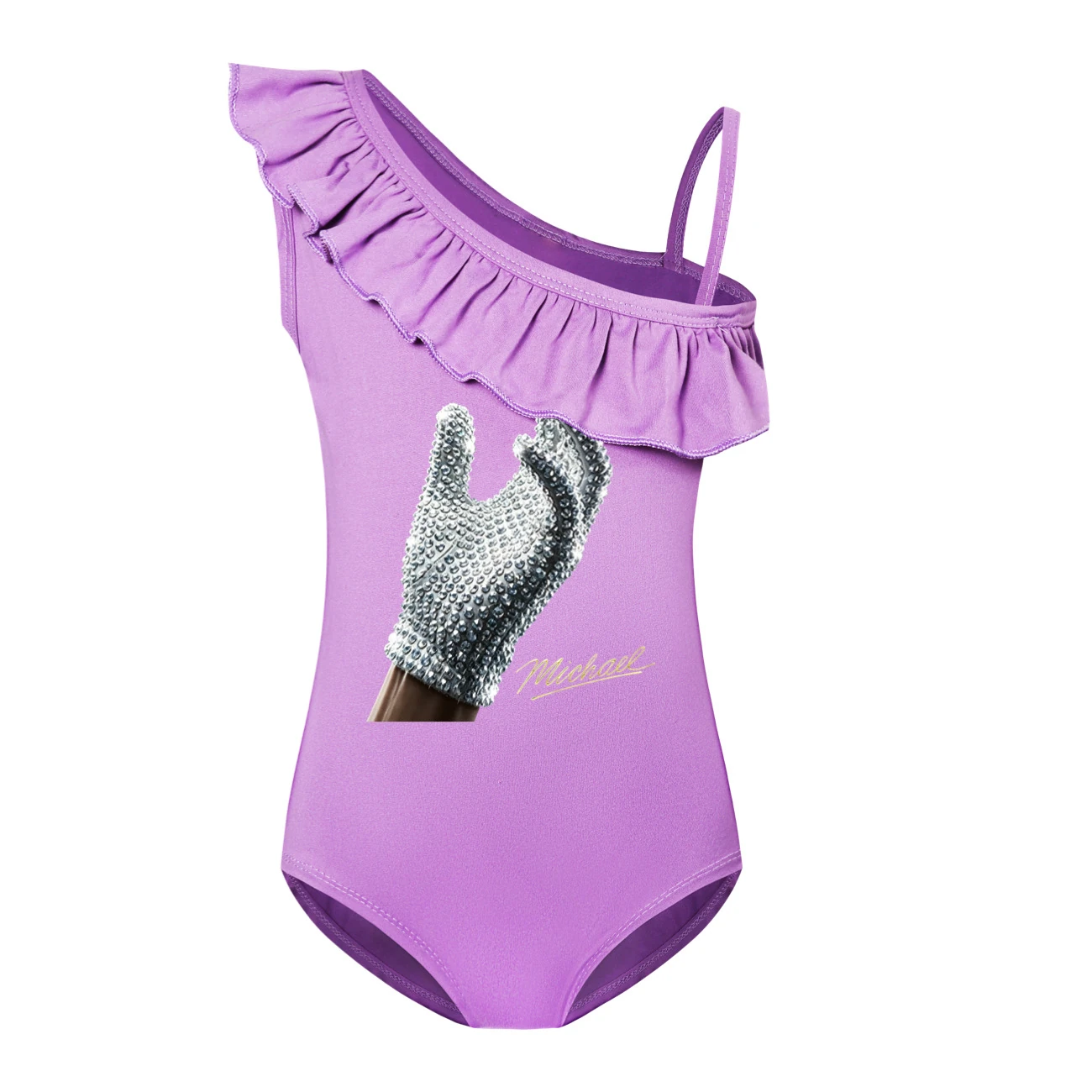 Spotlight Girls’ Swimsuit & Cap Set, Style 23 · Single Piece · Purple