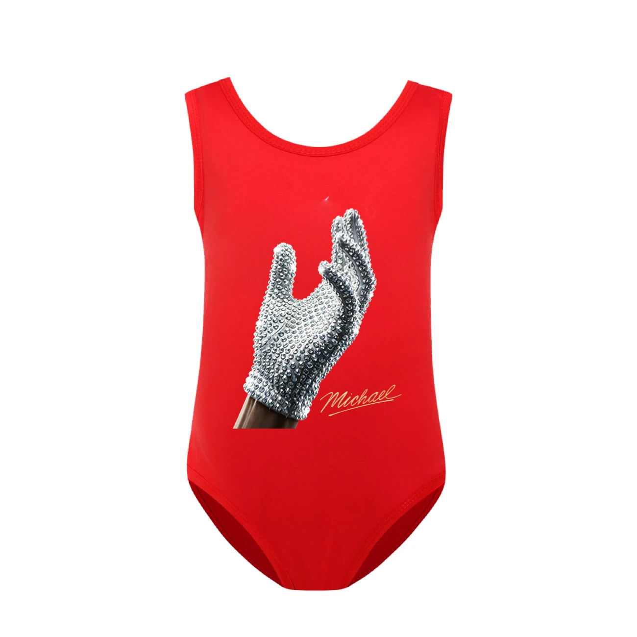Spotlight Girls’ Swimsuit & Cap Set, Style 27 · Red