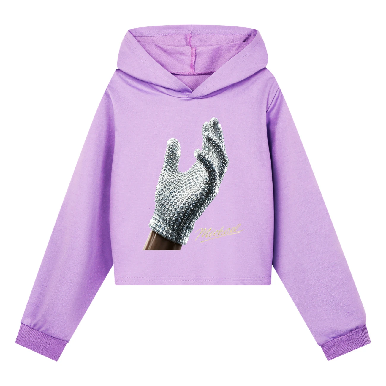 Spotlight Cropped Hoodie Set, Style 01 · Purple