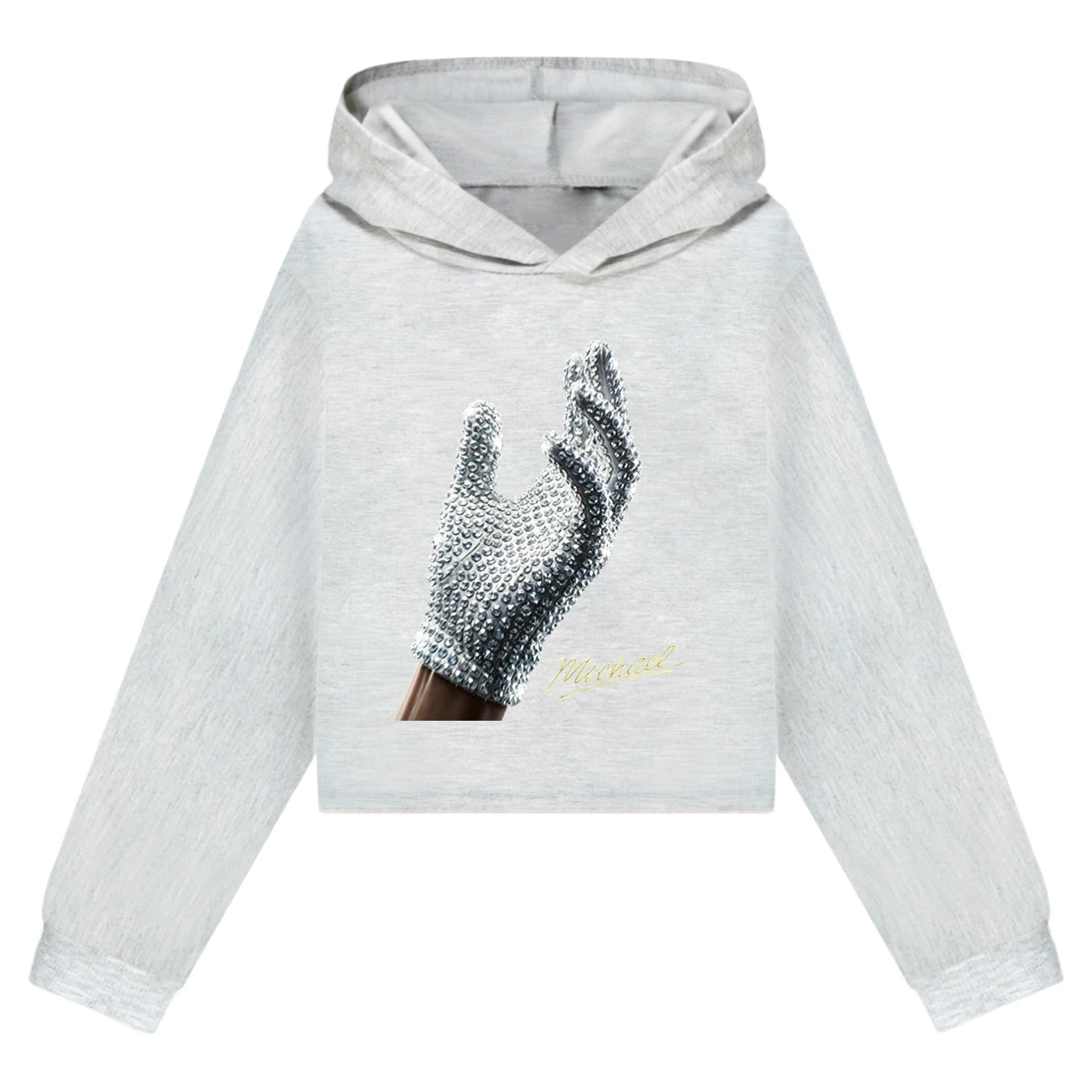 Spotlight Cropped Hoodie Set, Style 03 · Grey