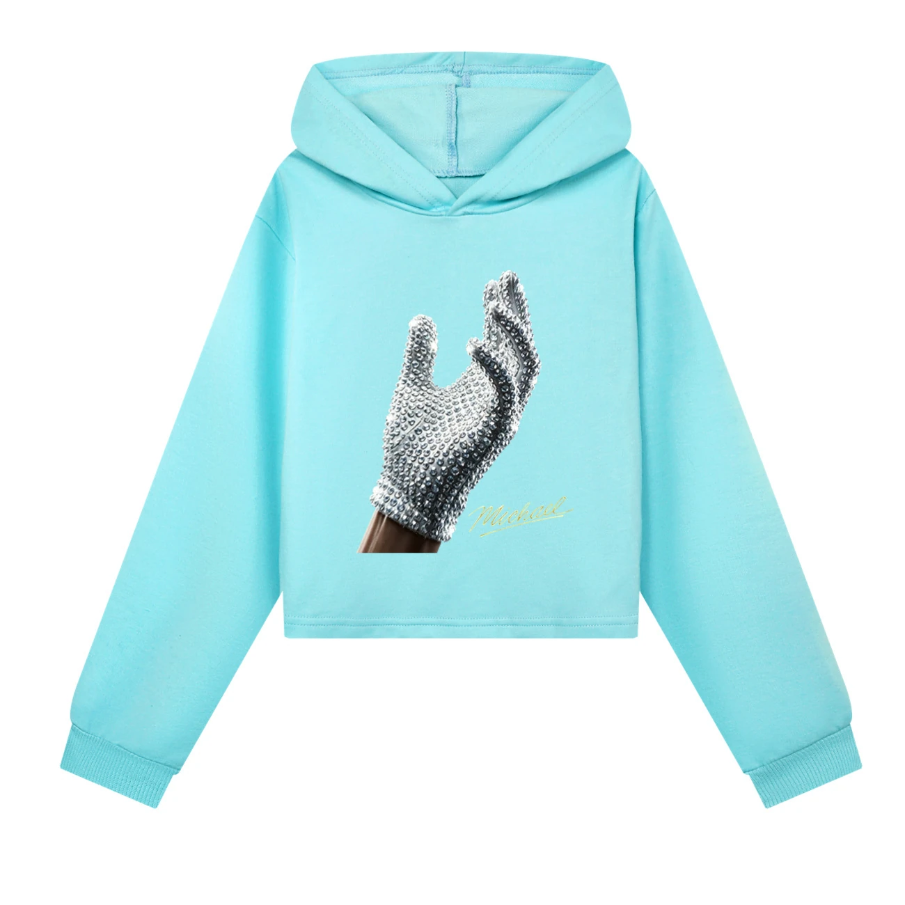 Spotlight Cropped Hoodie Set, Style 04 · Sky Blue