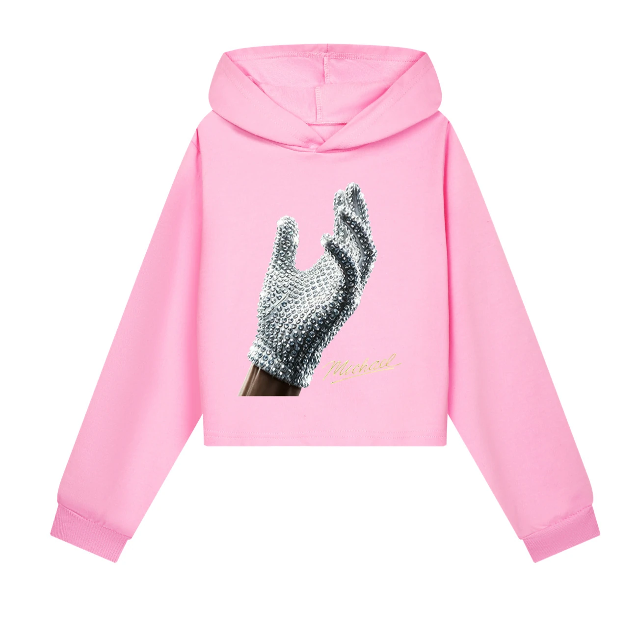 Spotlight Cropped Hoodie Set, Style 07 · Pink