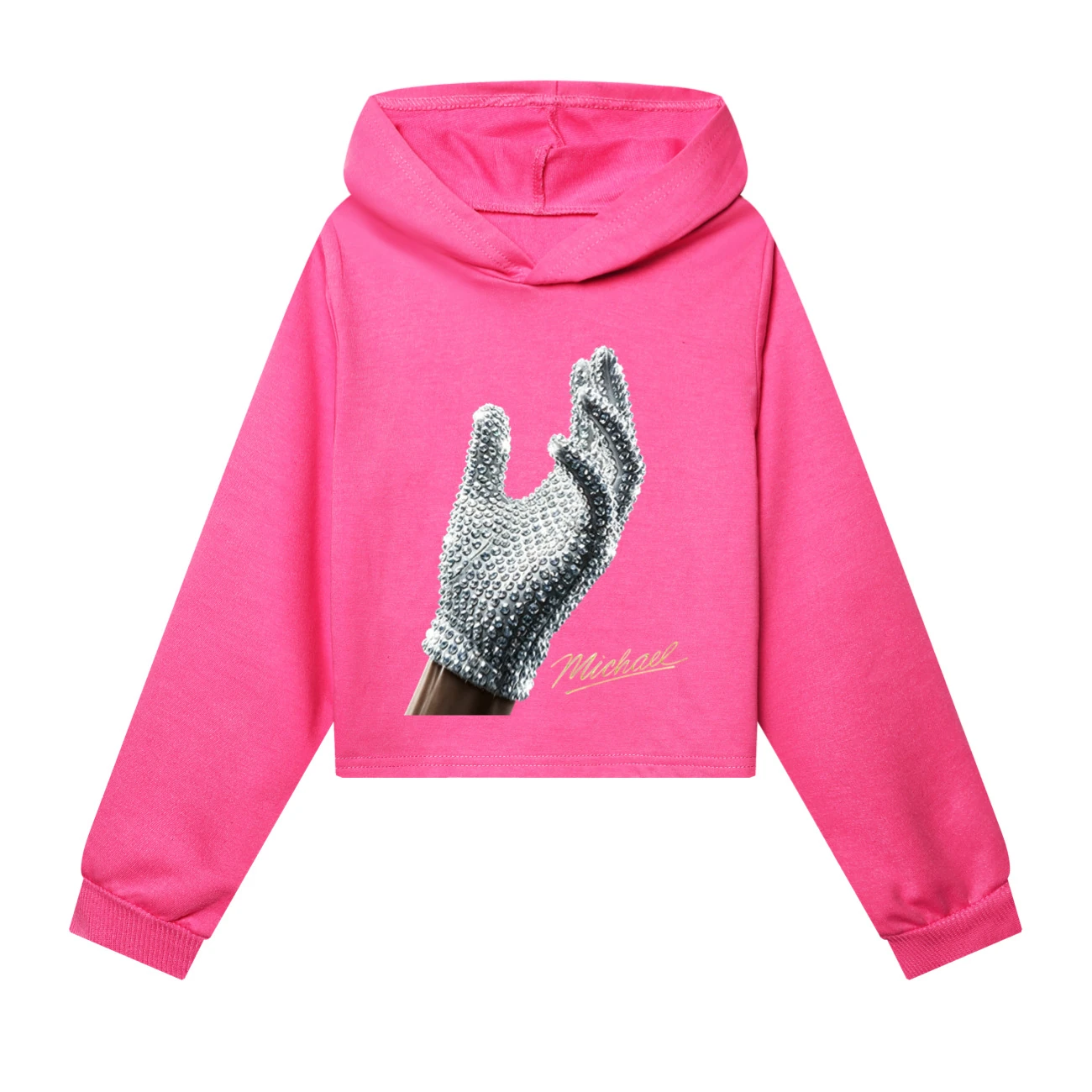 Spotlight Cropped Hoodie Set, Style 09 · Rose