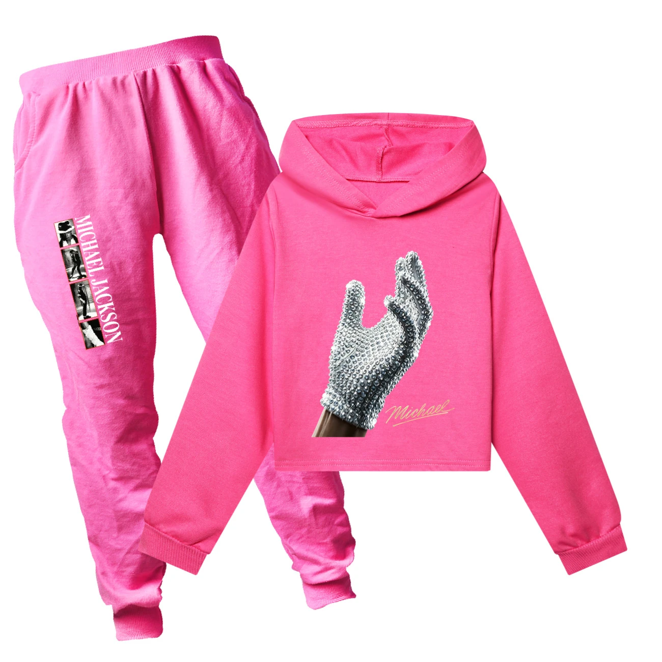 Spotlight Cropped Hoodie Set, Style 13 · Set · Rose