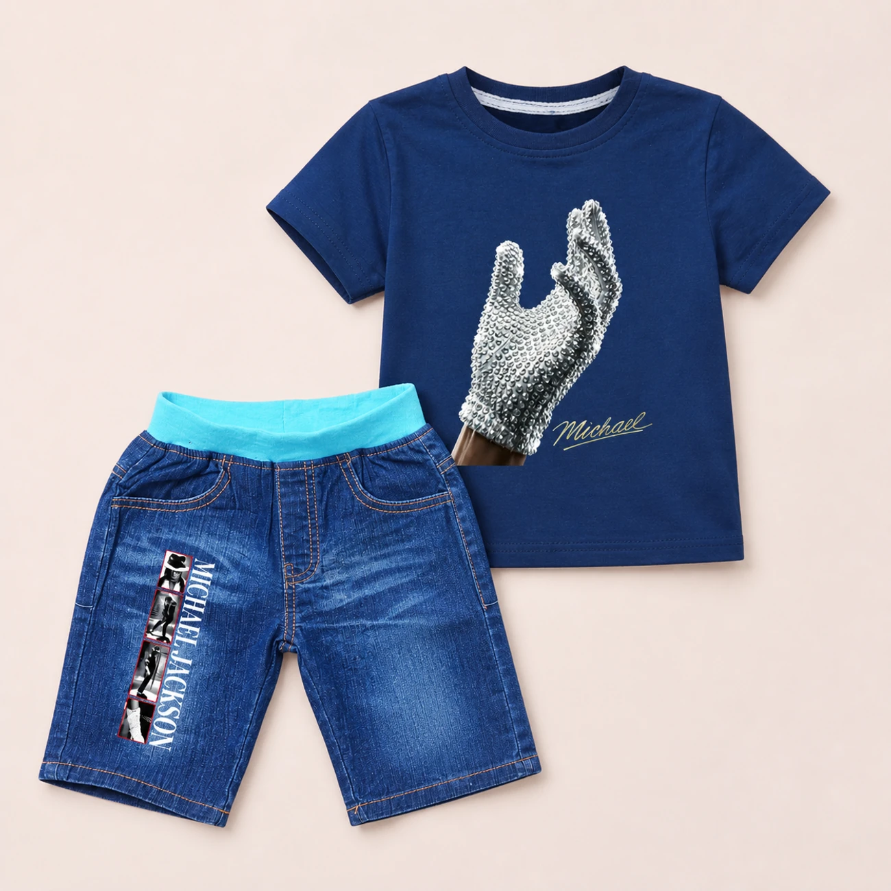 Spotlight Graphic Tee & Denim Shorts Set product view
