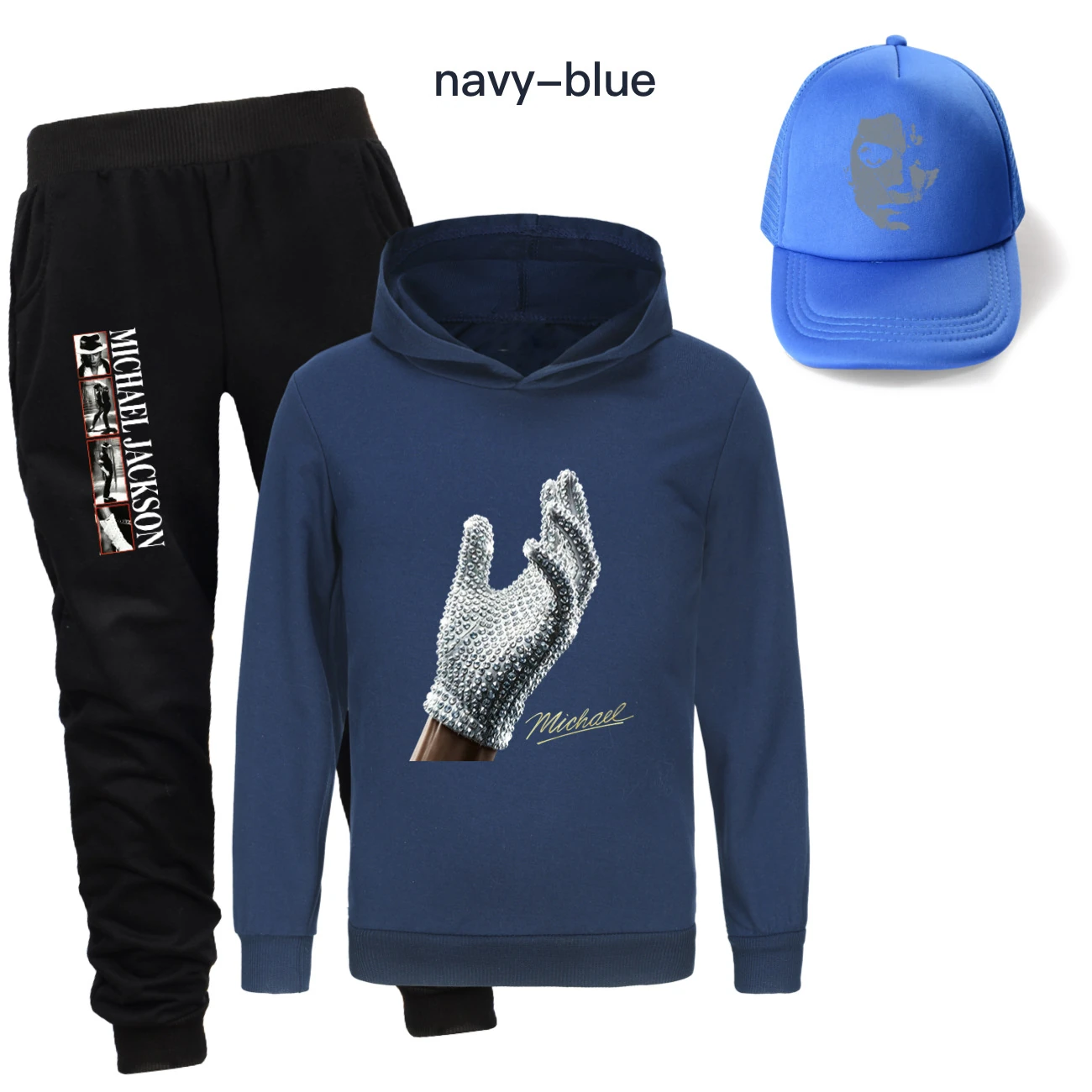Spotlight Three-Piece Hoodie, Jogger & Hat Set, Style 09 · Navy