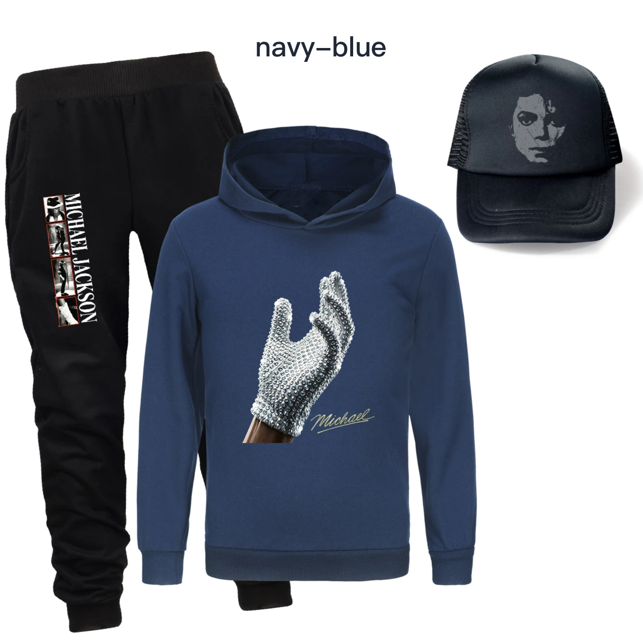 Spotlight Three-Piece Hoodie, Jogger & Hat Set, Style 22 · Navy