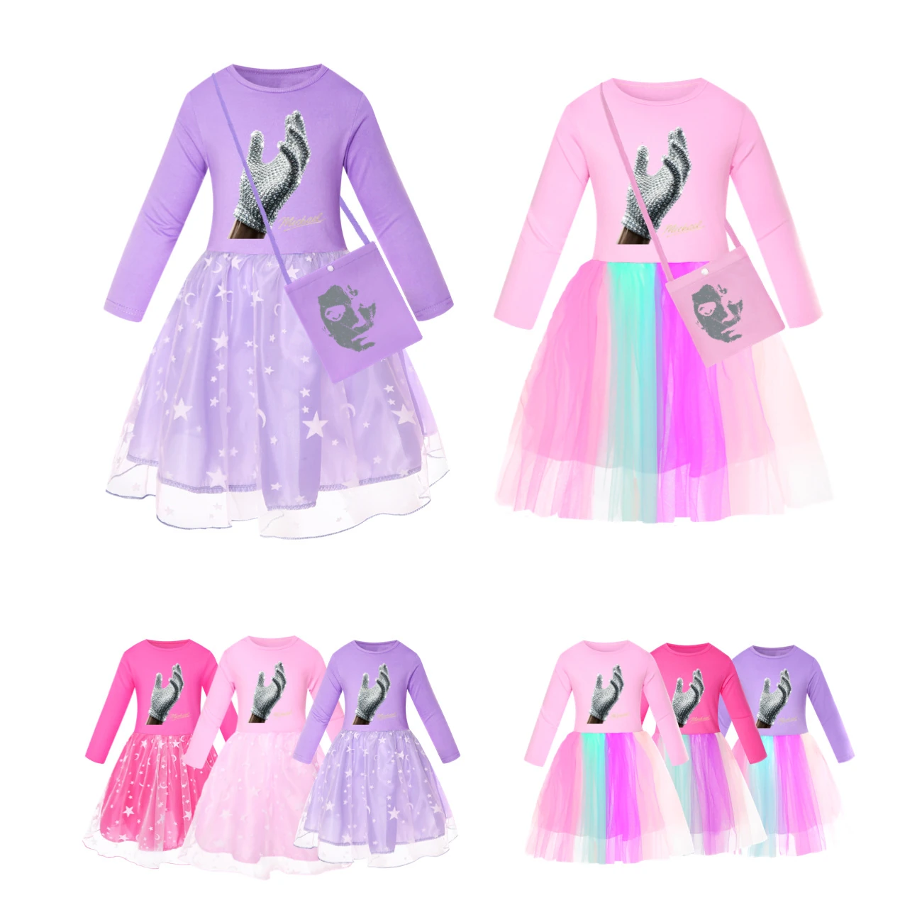Spotlight Rainbow Tulle Twirl Dress, clean product view