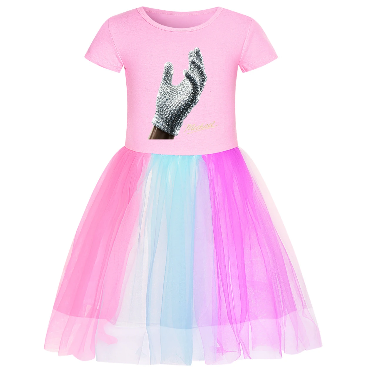 Spotlight Rainbow Tulle Twirl Dress, Style 16 · Short Tulle · Pink