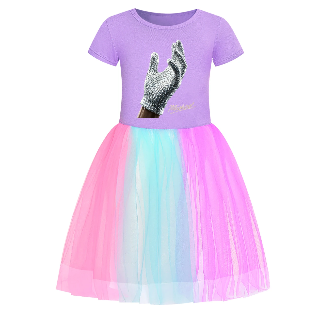 Spotlight Rainbow Tulle Twirl Dress, Style 17 · Short Tulle · Purple