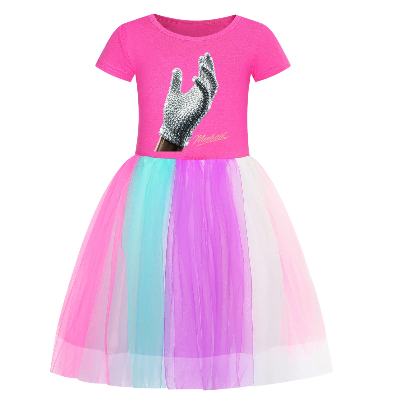 Spotlight Rainbow Tulle Twirl Dress, Style 18 · Short Tulle · Rose