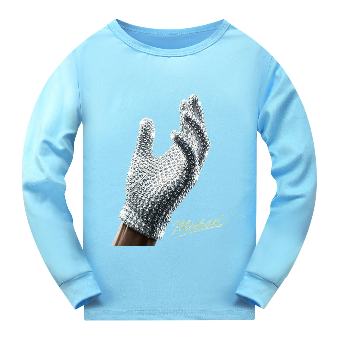 Spotlight Everyday Long & Short Sleeve Tee, Style 02 · Long Sleeve · Light Blue
