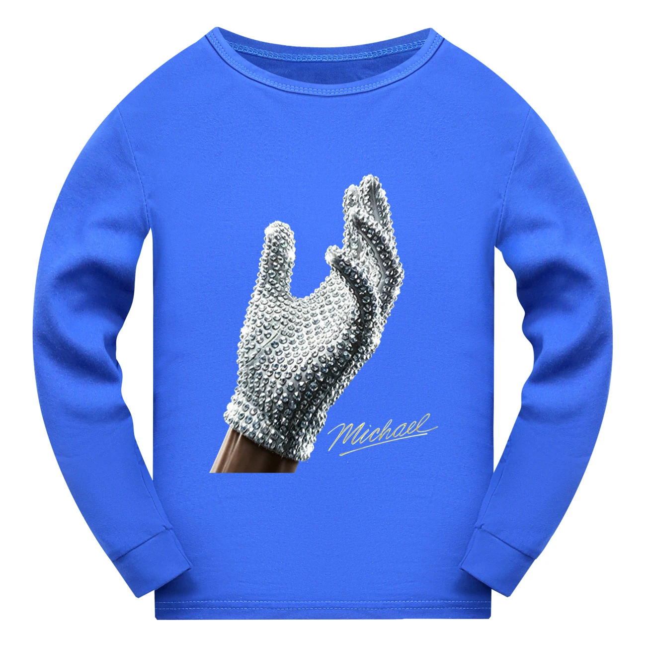 Spotlight Everyday Long & Short Sleeve Tee, Style 04 · Long Sleeve · Blue