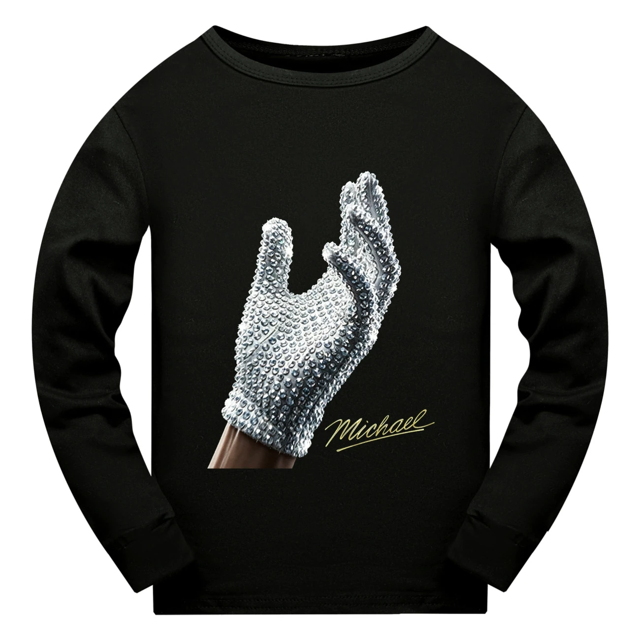 Spotlight Everyday Long & Short Sleeve Tee, Style 05 · Long Sleeve · Black