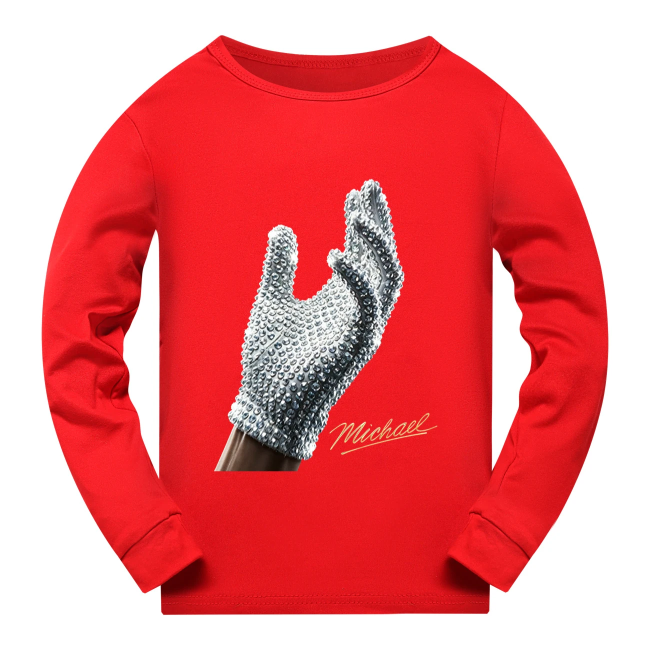 Spotlight Everyday Long & Short Sleeve Tee, Style 06 · Long Sleeve · Red