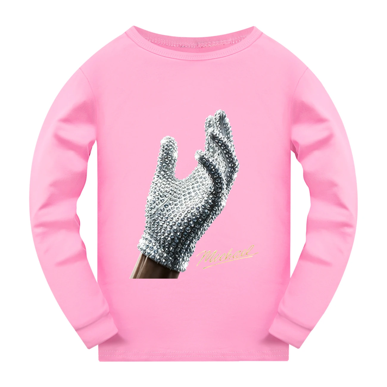 Spotlight Everyday Long & Short Sleeve Tee, Style 07 · Long Sleeve · Pink