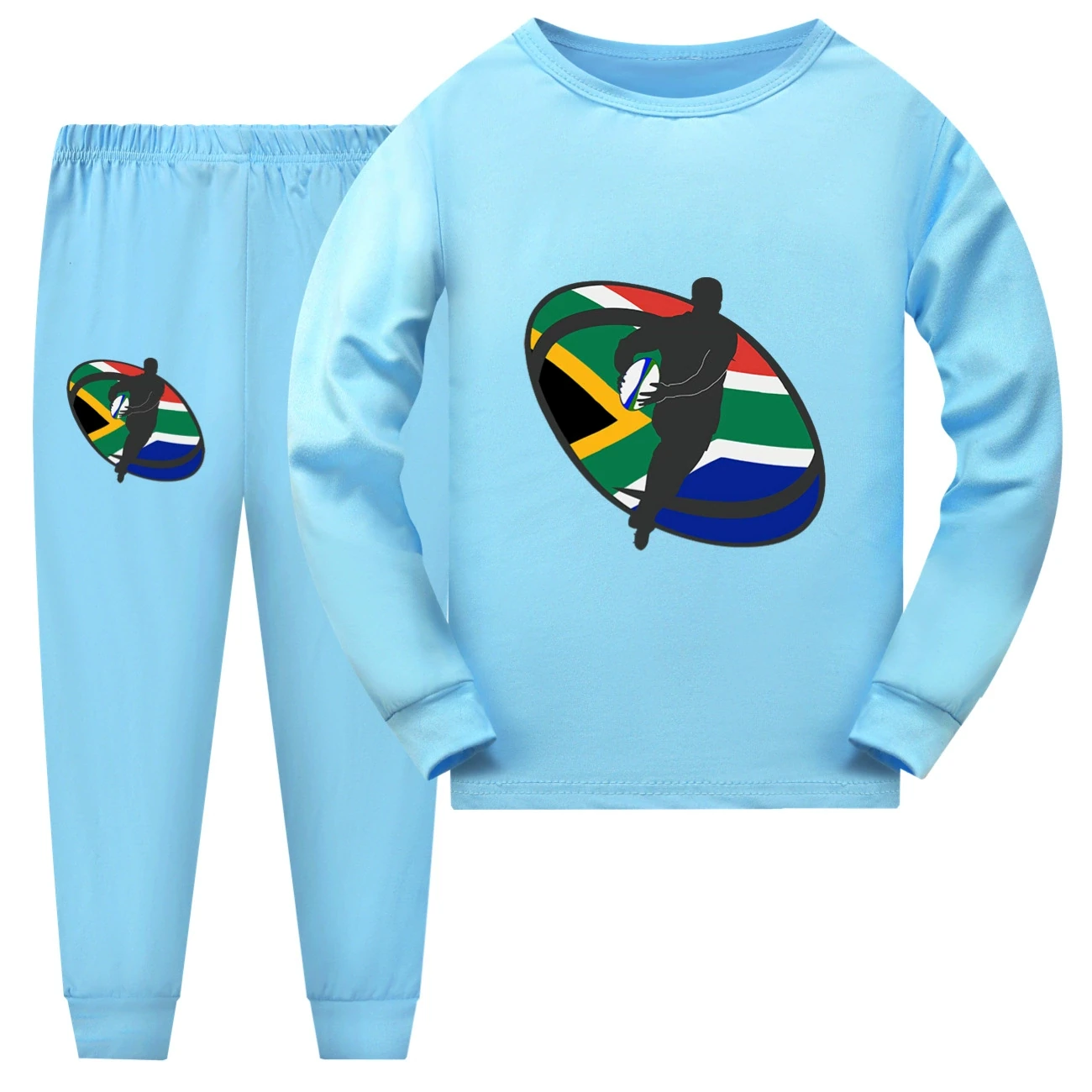 Family Lounge Set — 5807 Edition, Style 10 · Long Sleeve · Light Blue