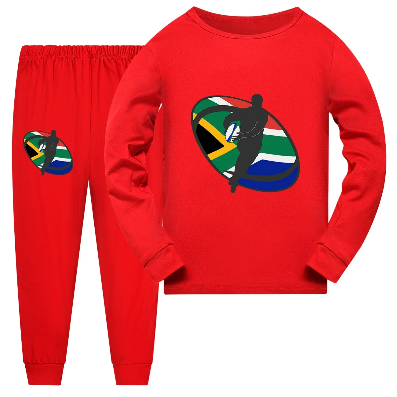 Family Lounge Set — 5807 Edition, Style 14 · Long Sleeve · Red