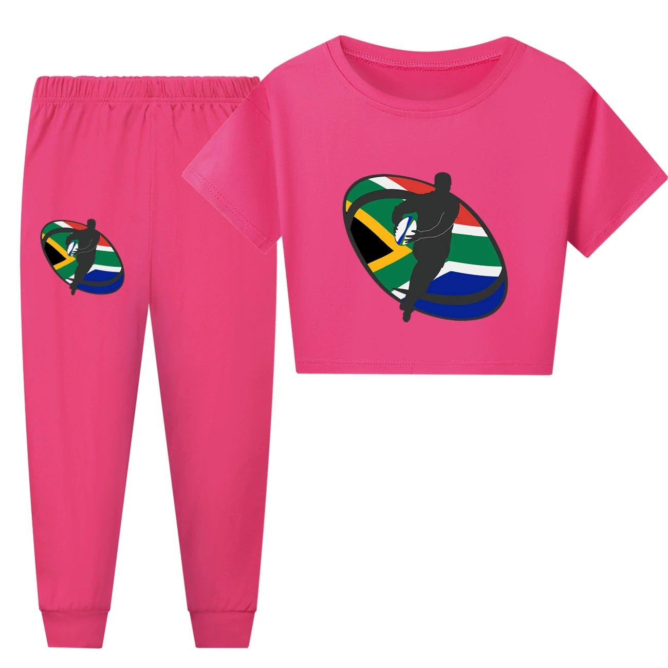 Family Lounge Set — 5807 Edition, Style 26 · Short Sleeve · Pants · Rose