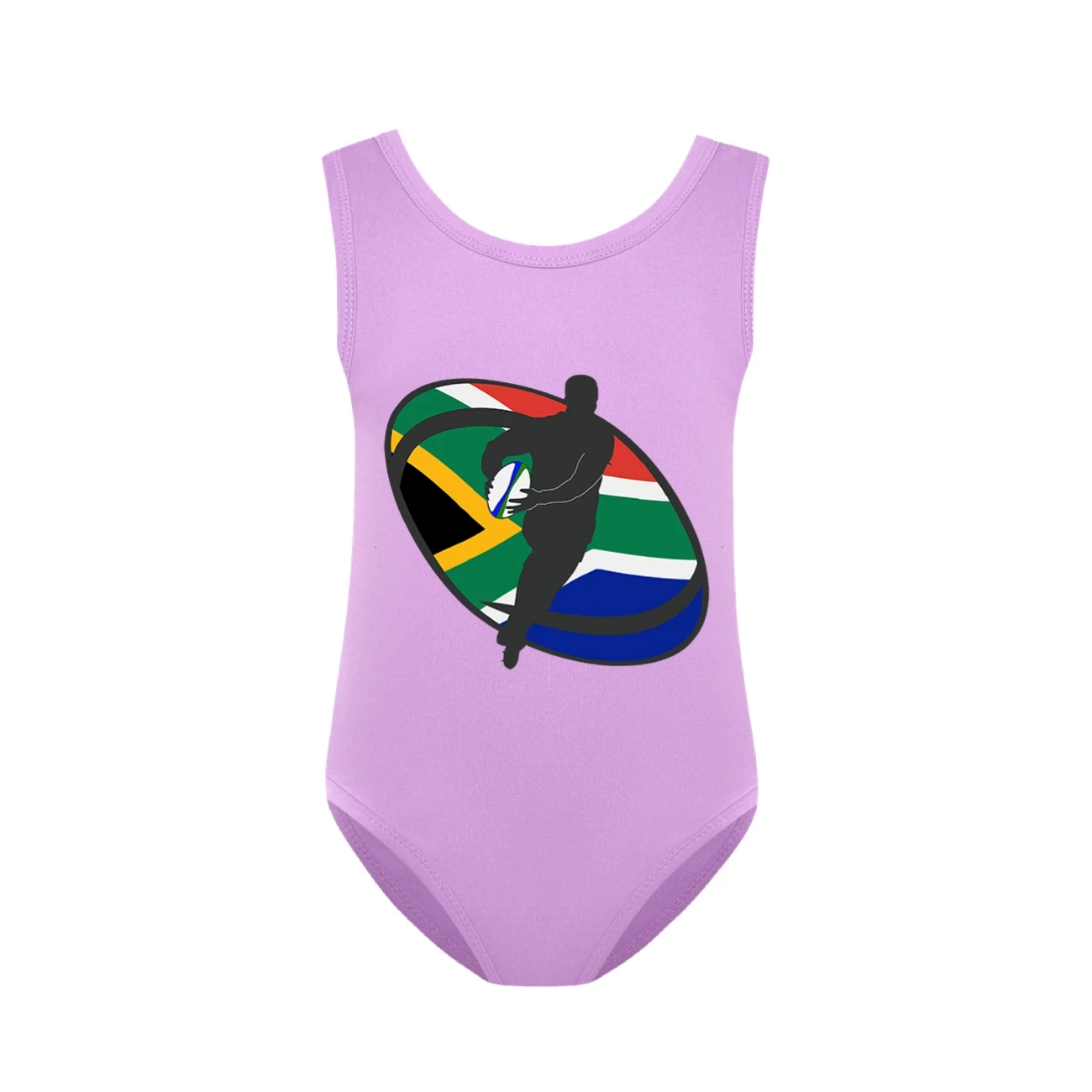 Girls’ Swimsuit & Cap Set — 5807 Edition, Style 28 · Purple