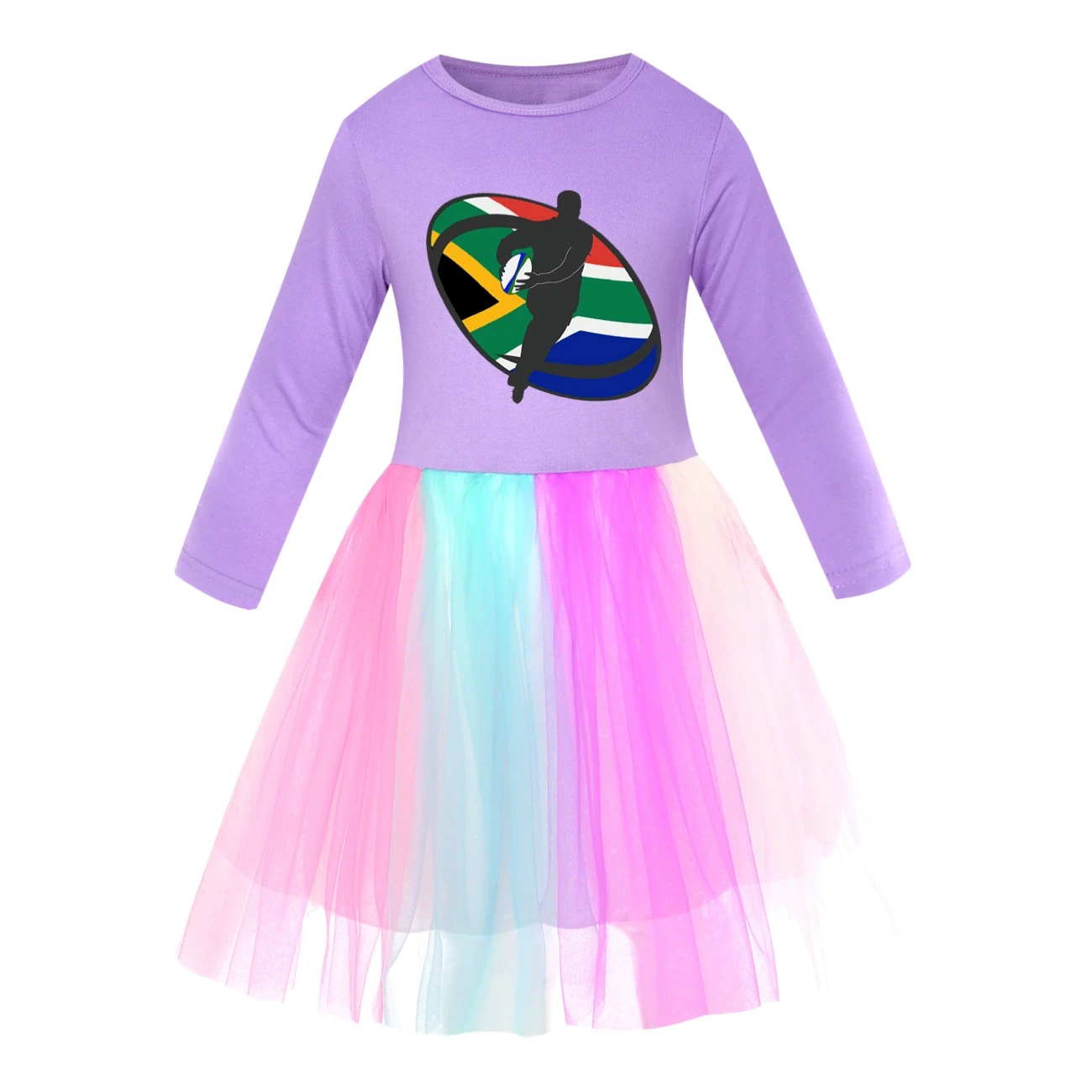 Rainbow Tulle Twirl Dress — 5807 Edition, Style 01 · Long Tulle · Purple