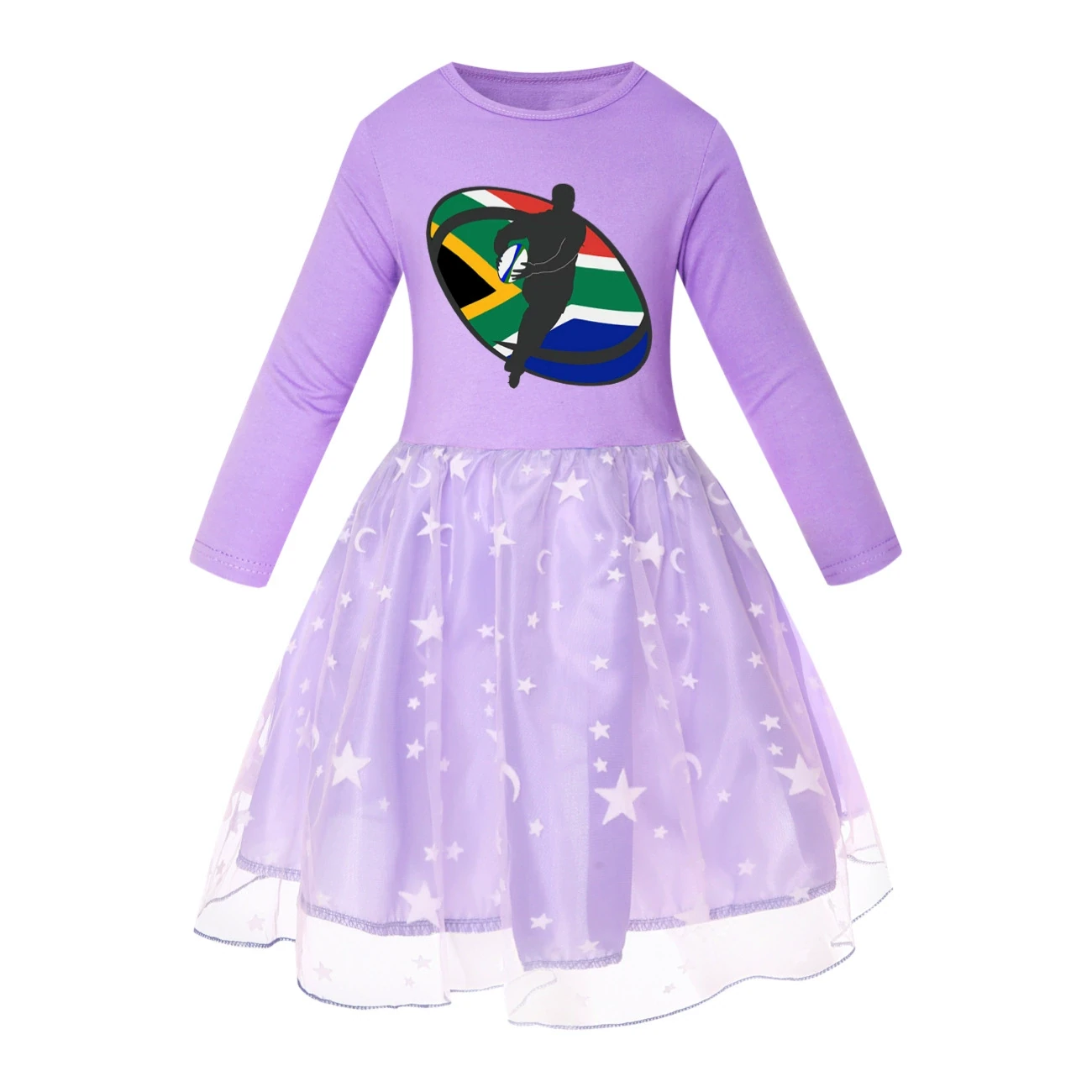 Rainbow Tulle Twirl Dress — 5807 Edition, Style 06 · Star Tulle · Purple